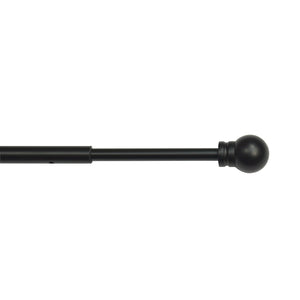 Versailles - Ensemble de 2 Bras Pivotants pour Rideau, Longueur Ajustable, Noir (Disponible en 2 Grandeur) - Simple Boutique