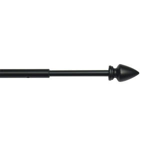Versailles - Ensemble de 2 Bras Pivotants pour Rideau, Longueur Ajustable, Noir (Disponible en 2 Grandeur) - Simple Boutique