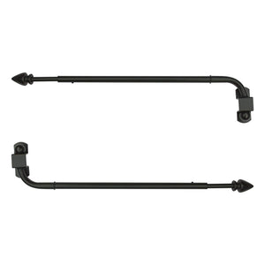 Versailles - Ensemble de 2 Bras Pivotants pour Rideau, Longueur Ajustable, Noir (Disponible en 2 Grandeur) - Simple Boutique