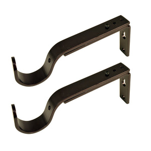 Versailles - Ensemble de 2 Supports pour Rideau, Projection Ajustable entre 4" à 5.5", Brun - Simple Boutique