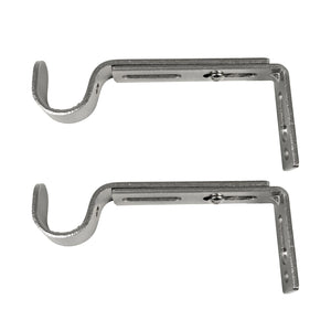 Versailles - Ensemble de 2 Supports pour Rideau, Projection Ajustable entre 4" à 6", Argenté - Simple Boutique