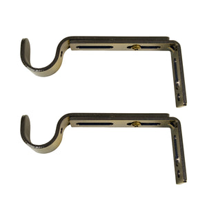 Versailles - Ensemble de 2 Supports pour Rideau, Projection Ajustable entre 4" à 6", Laitons - Simple Boutique