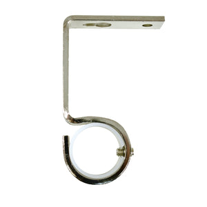 Versailles - Ensemble de 2 Supports pour Tringle à Rideau, Installation au Mur ou au Plafond, Argenté - Simple Boutique