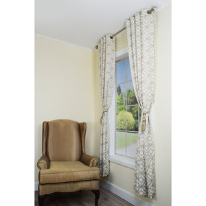 Versailles - Ensemble de 2 Supports pour Tringle à Rideau, Installation au Mur ou au Plafond, Argenté - Simple Boutique