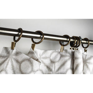 Versailles - Ensemble de 7 Anneaux à Pince pour Rideau avec Doublure en Nylon, Glissement silencieux, Laiton - Simple Boutique