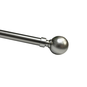 Versailles - Ensemble de Tringle à Rideau Esencial Orb, Longueur Ajustable, Argenté (2 Grandeurs Disponibles) - Simple Boutique