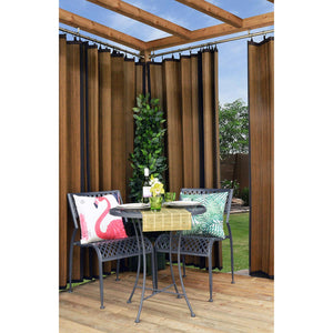 Versailles - Ensemble de Tringle à Rideau Flare en Acier Inoxydable, Intérieur/Extérieur, Longueur Ajustable, Argenté (2 Grandeurs Disponibles) - Simple Boutique