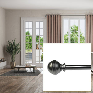 Versailles - Ensemble de Tringle à Rideau Scencillo Circa, Longueur Ajustable, Argenté (2 Grandeurs Disponibles) - Simple Boutique