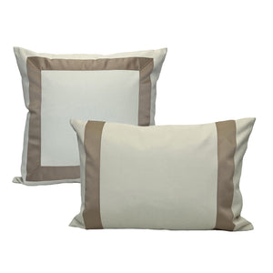 Versailles - Housse de Coussin Valentina, 20" x 20", Lavable à la Machine, Taupe - Simple Boutique
