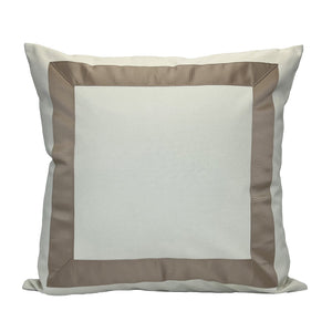 Versailles - Housse de Coussin Valentina, 20" x 20", Lavable à la Machine, Taupe - Simple Boutique