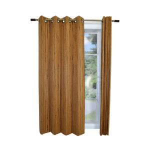 Versailles - Panneau de Rideau en Bambou Grommet Top, Oeillets en Laiton, 42" x 63", Brun Miel - Simple Boutique