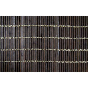 Versailles - Panneau de Rideau en Bambou Grommet Top, Oeillets en Laiton, 42" x 63", Noyer - Simple Boutique