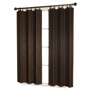 Versailles - Panneau de Rideau en Bambou Ring Top, Oeillets en Laiton, 40" x 63", Espresso - Simple Boutique
