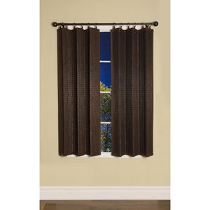 Versailles - Panneau de Rideau en Bambou Ring Top, Oeillets en Laiton, 40" x 63", Espresso - Simple Boutique