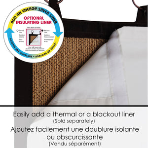 Versailles - Panneau de Rideau en Bambou Ring Top, Oeillets en Laiton, 40" x 63", Espresso - Simple Boutique
