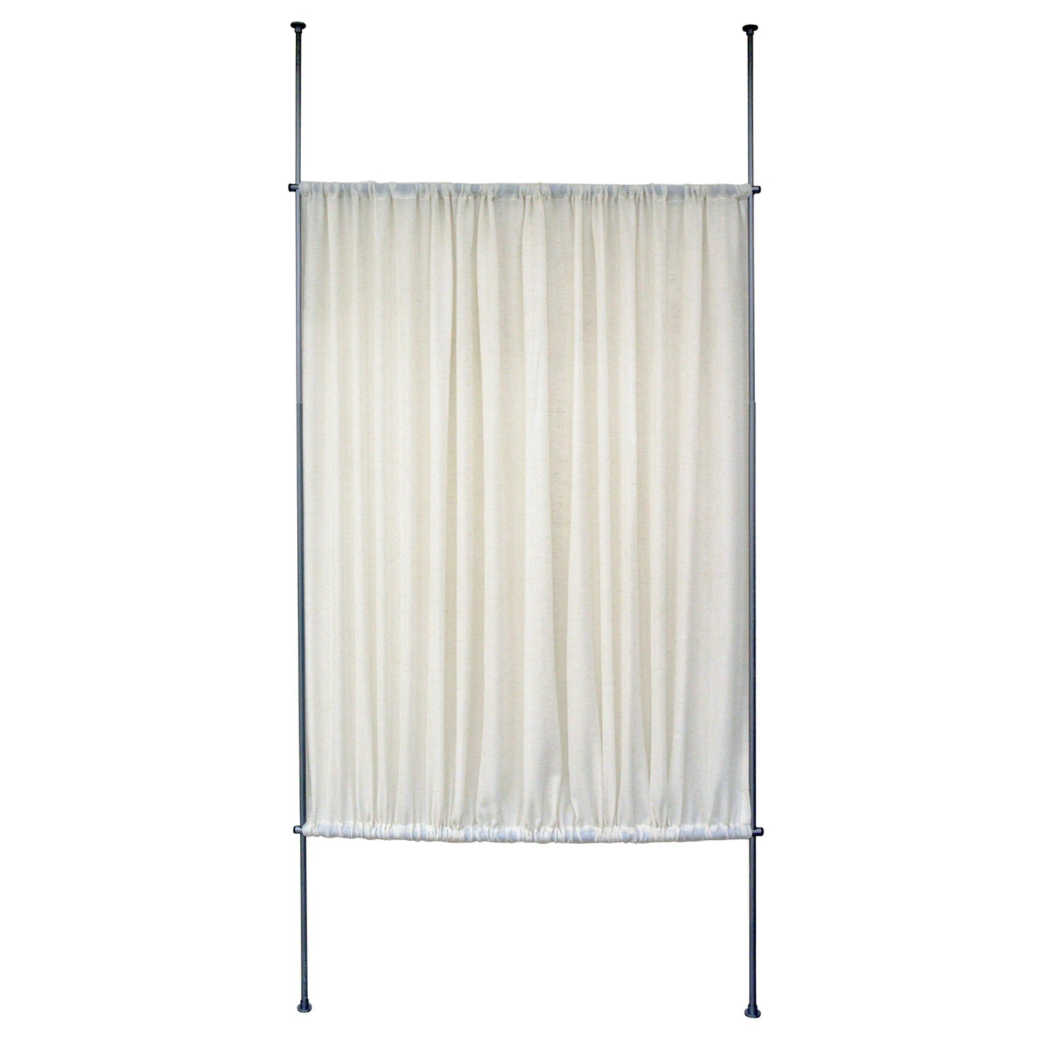 Versailles - Panneau d'intimité en Simili-Lin, 42" x 72", Hauteur Ajustable, Blanc Cassé - Simple Boutique