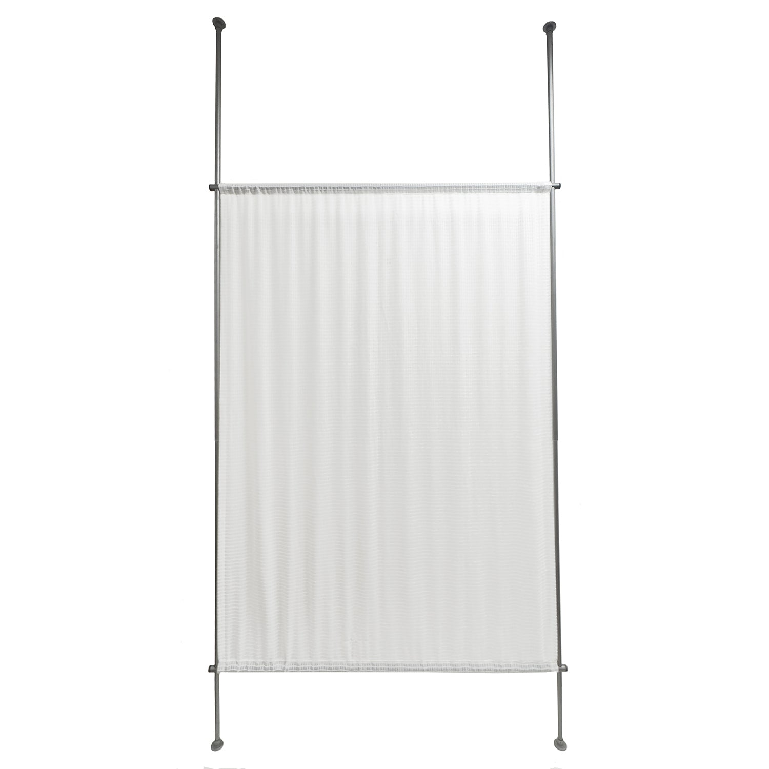 Versailles - Panneau d'intimité en Tissu Gaufré, 42" x 72", Hauteur Ajustable, Blanc - Simple Boutique