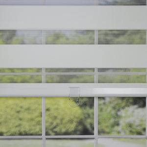 Versailles - Store de Fenêtre à Toile Alternée Sans Cordon Slimline, Blanc (Disponible en 5 Grandeurs) - Simple Boutique