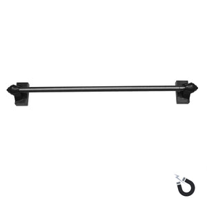 Versailles - Tringle à Rideau Magnétique, Longueur Ajustable de 15" à 28", Fixation Solide, Charbon - Simple Boutique