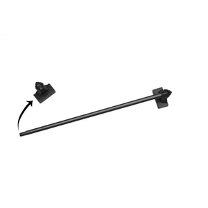 Versailles - Tringle à Rideau Magnétique, Longueur Ajustable de 15" à 28", Fixation Solide, Charbon - Simple Boutique