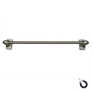 Versailles - Tringle à Rideau Magnétique, Longueur Ajustable de 15" à 28", Fixation Solide, Étain - Simple Boutique