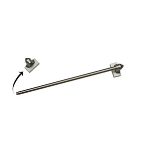 Versailles - Tringle à Rideau Magnétique, Longueur Ajustable de 15" à 28", Fixation Solide, Étain - Simple Boutique
