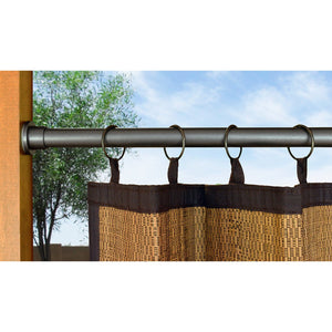 Versailles - Tringle à Tension pour Rideau DUO en Acier Inoxydable, Intérieur/Extérieur, Longueur Ajustable, Gris (3 Grandeurs Disponibles) - Simple Boutique