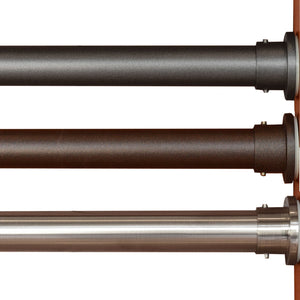 Versailles - Tringle à Tension pour Rideau DUO en Acier Inoxydable, Intérieur/Extérieur, Longueur Ajustable, Gris (3 Grandeurs Disponibles) - Simple Boutique