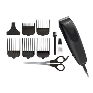 WAHL - Ensemble de Tondeuse à Cheveux QuickCut 10 Morceaux, Lames Auto-Affûtantes, Noir - Simple Boutique
