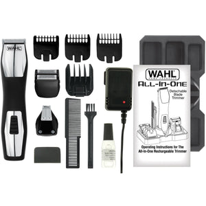 WAHL - Tondeuse Personnelle Rechargeable Tout-en-Un Groomsman Pro, Comprend 3 Têtes Amovibles - Simple Boutique