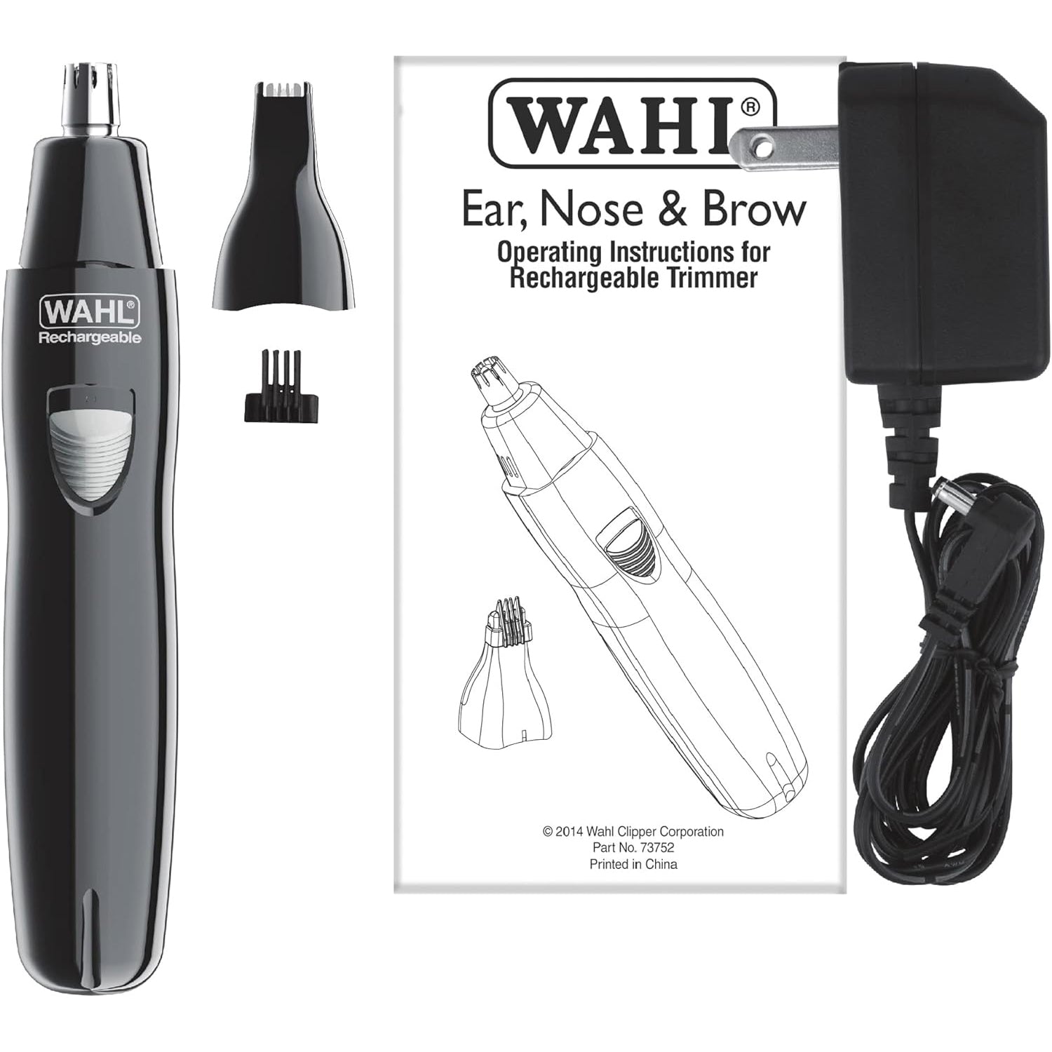 WAHL - Tondeuse Personnelle de Précision 6 en 1, Rechargeable, 2 Têtes Interchangeables, Noir - Simple Boutique