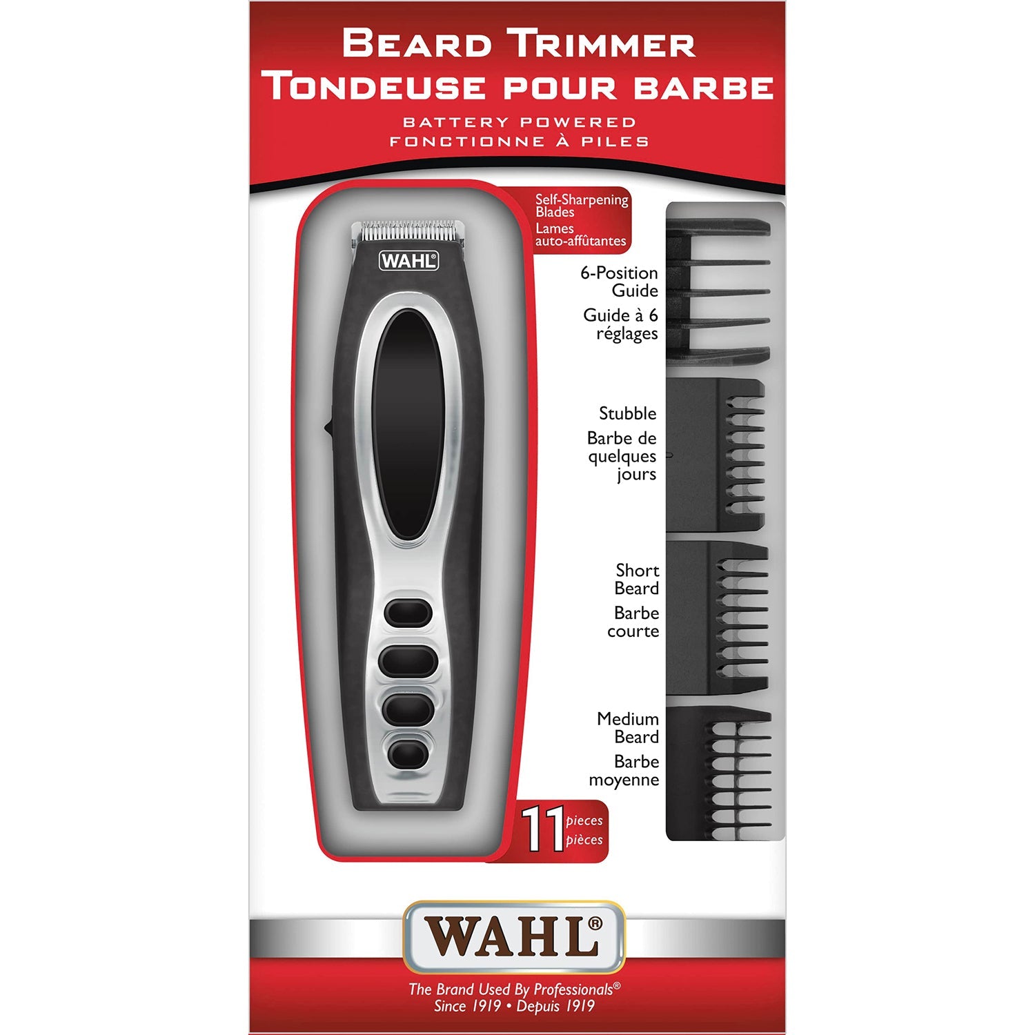WAHL - Tondeuse Personnelle pour Barbe, Ensemble de 11 Morceaux, Lames Auto-Affûtées - Simple Boutique