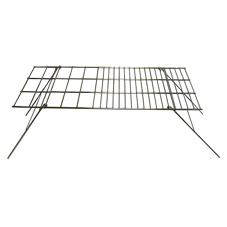 World Famous - Grille de Cuisson Antiadhésive pour Feu de Camps, Pieds Rabattables - Simple Boutique