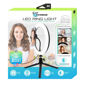Xtreme - Anneau Lumineux LED avec Support de Téléphone Universel, 3 Modes de Couleurs - Simple Boutique