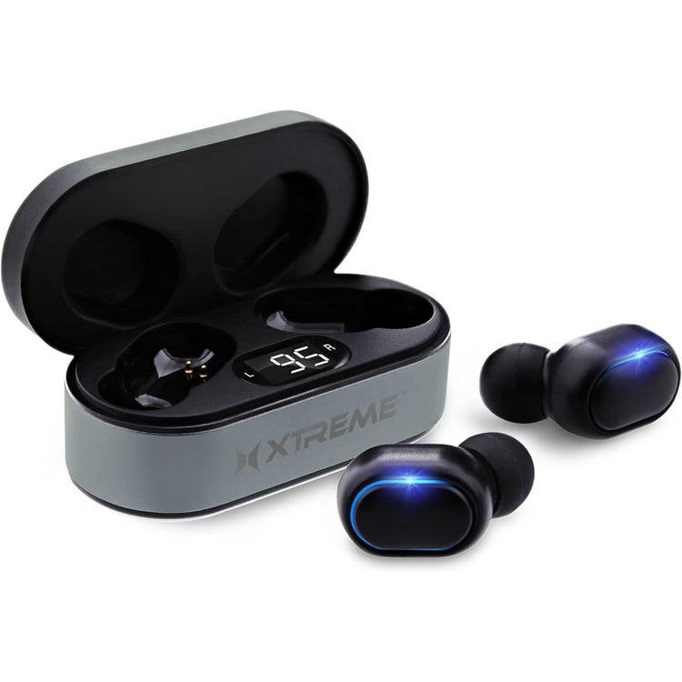 Xtreme - Écouteurs Intra-Auriculaires Bluetooth avec Boitier de Recharge, Noir - Simple Boutique