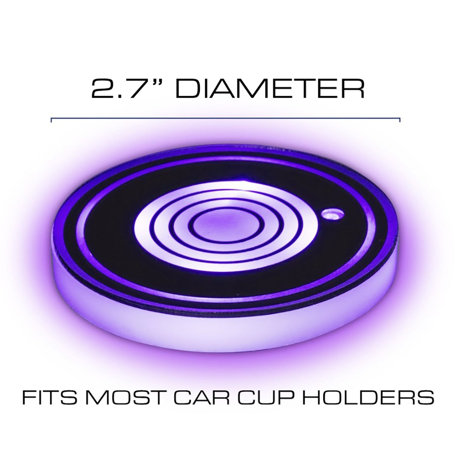 Xtreme - Ensemble de 2 Lumières LED pour Porte-Gobelet de Voiture, 2.7" de Diamètre - Simple Boutique