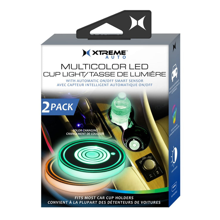Xtreme - Ensemble de 2 Lumières LED pour Porte-Gobelet de Voiture, 2.7" de Diamètre - Simple Boutique
