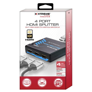 Xtreme - Répartiteur HDMI 1 Entré et 4 Sorties, 4K à 30 Hz, Noir - Simple Boutique