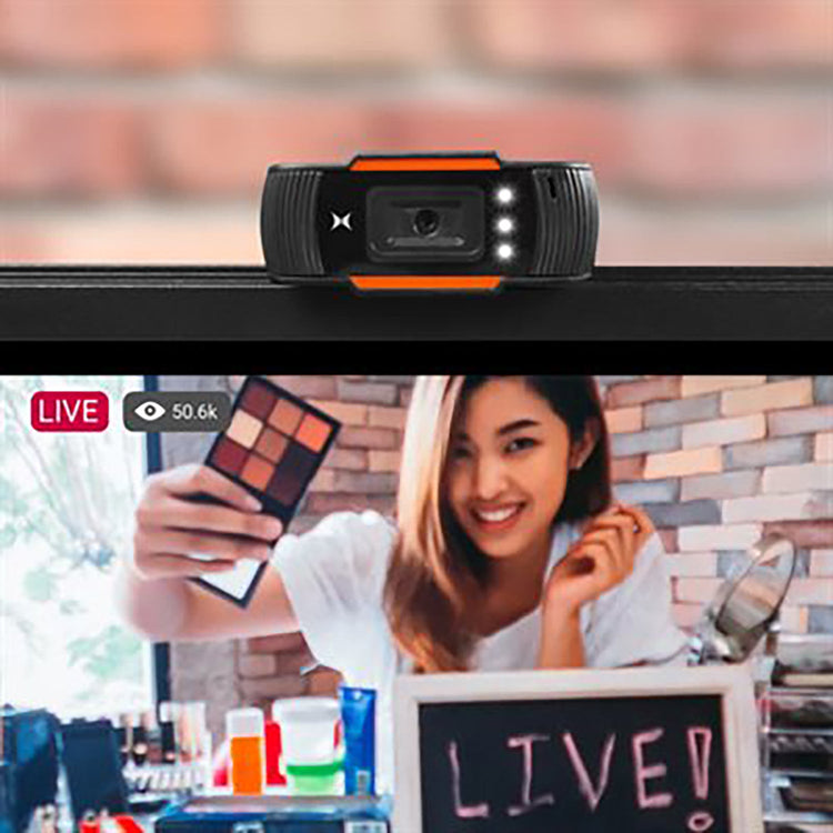Xtreme - WebCam 480P, Support de Montage Universel, Éclairage LED Intégré, Noir - Simple Boutique