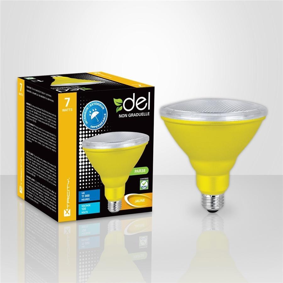 Xtricity Ampoule DEL PAR38/7W/120V/Jaune/Intérieur et Extérieur 1 Un. - Simple Boutique