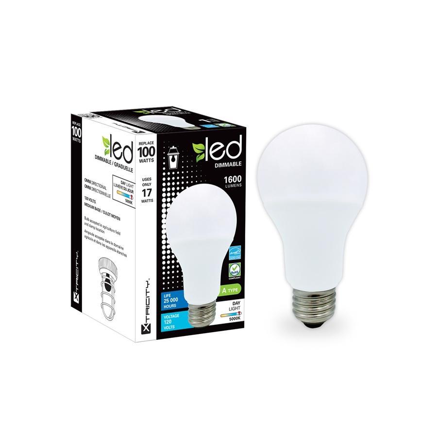 Xtricity Ampoule Intérieur/Extérieur DEL Type A/17W/120V/5000K/Lumière du Jour Grad. - Simple Boutique