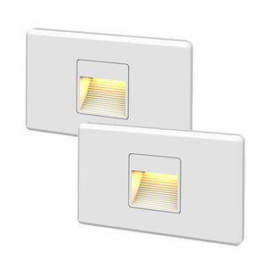 Xtricity - Ensemble de 2 Lumières de Sécurité pour Escalier DEL, 2.5W, 25 Lumens, 3000K Blanc Doux, Blanc - Simple Boutique