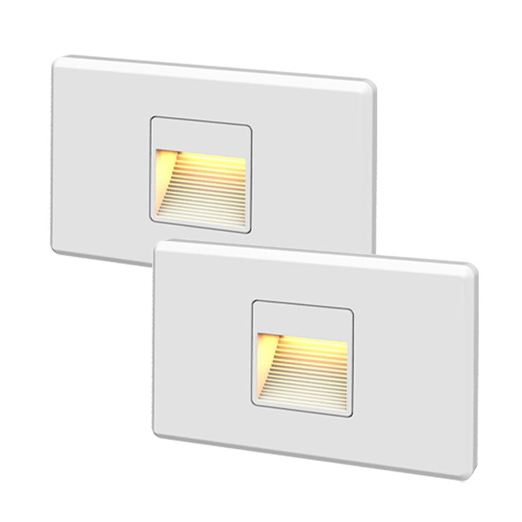 Xtricity - Ensemble de 2 Lumières de Sécurité pour Escalier DEL, 2.5W, 25 Lumens, 3000K Blanc Doux, Blanc - Simple Boutique