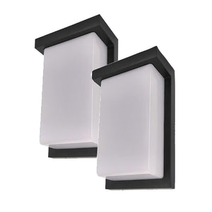Xtricity - Ensemble de 2 Luminaires Muraux Extérieurs avec DEL Intégrée, Hauteur de 8'', De la Collection Viva, Noir - Simple Boutique