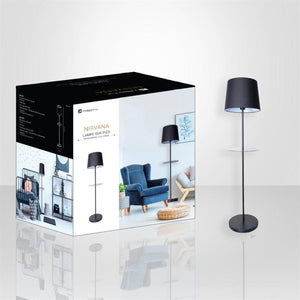 Xtricity - Lampe Torchère sur Pied, Hauteur de 4.25', de la Collection Nirvana, Noir - Simple Boutique