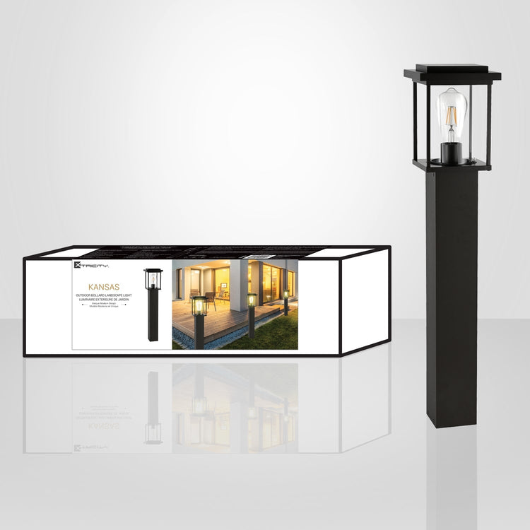 Xtricity - Lampe de Jardin, Hauteur de 31.5'', De la Collection Kansas, Noir - Simple Boutique