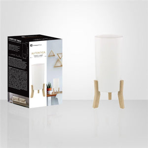 Xtricity - Lampe de Table Cylindrique, 7.87'' x 15.74'', De la Collection Autentica, Blanc - Simple Boutique