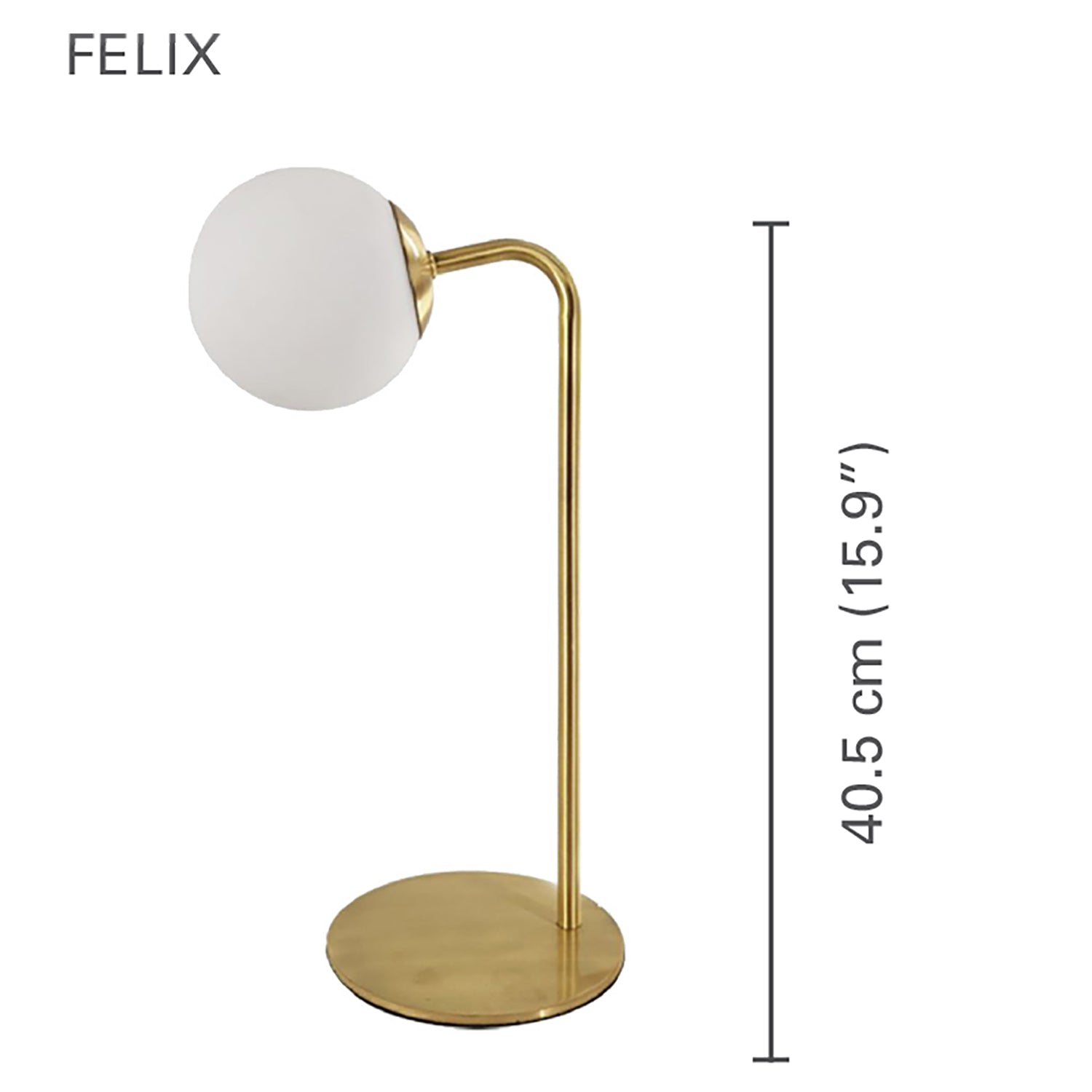 Xtricity - Lampe de Table, Hauteur de 15.9'', De la Collection Felix, Doré - Simple Boutique