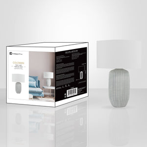 Xtricity - Lampe de Table, Hauteur de 21.8'', De la Collection Coleman, Gris - Simple Boutique