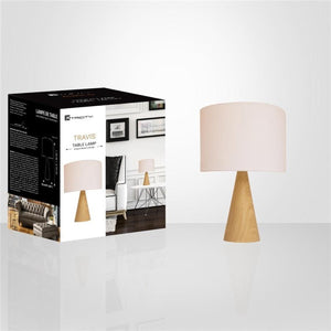 Xtricity - Lampe de Table Moderne, 9.84'' x 16.14'', De la Collection Travis, Bois - Simple Boutique